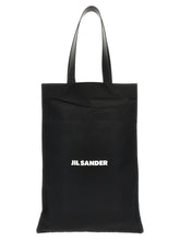 Sac cabas en coton noir Jil Sander