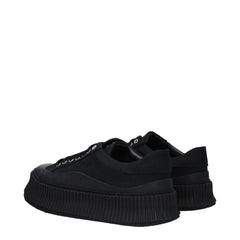 Jil Sander Black Fabric Platform Sneakers - EU45/US12