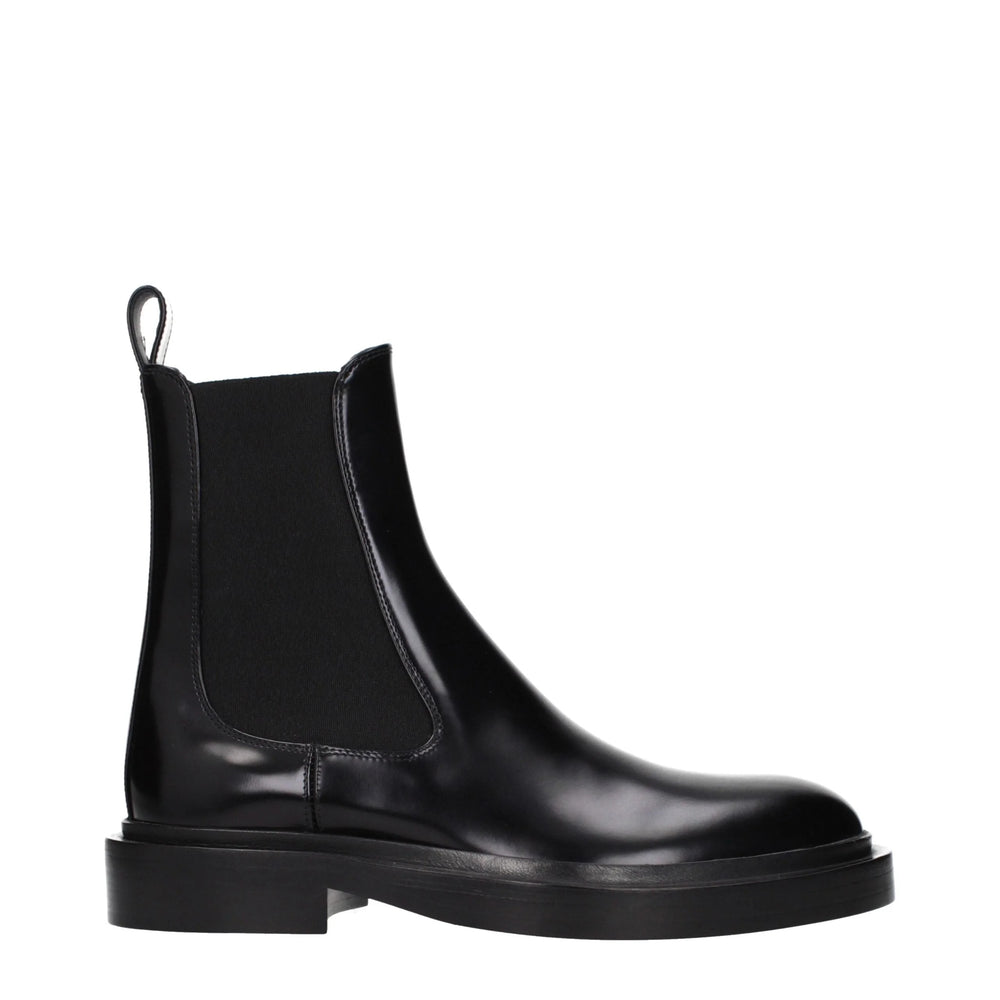 Jil Sander Black Leather Ankle Boots