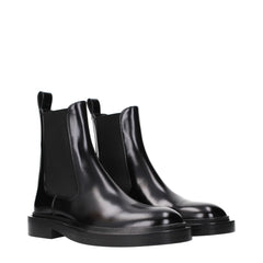 Jil Sander Black Leather Ankle Boots