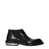 Jil Sander Black Leather Ankle Boots