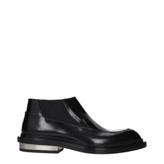 Jil Sander Black Leather Ankle Boots