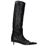 Jil Sander Black Leather Ankle Boots