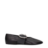 Ballerines en cuir noir Jil Sander - EU38/US8