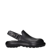 Jil Sander Black Leather Clogs
