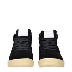 Jil Sander Black Leather High Top Sneakers