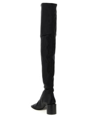 Jil Sander Black Leather Over The Knee