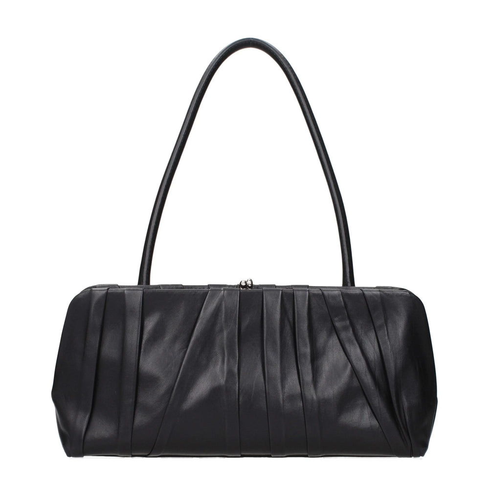תיק כתף מעור שחור של Jil Sander