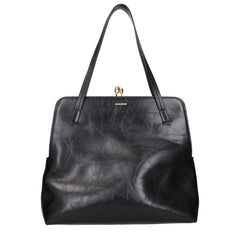 Jil Sander Black Leather Shoulder Bag