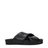Jil Sander Black Leather Slippers