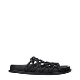 Jil Sander Black Leather Slippers