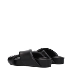 Jil Sander mustat nahkatohvelit