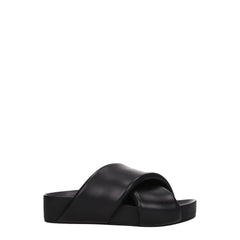 Jil Sander Black Leather Slippers Sandals - EU36/US6 - Sandals