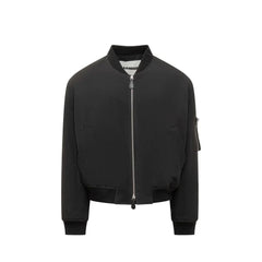 Jil Sander Zwarte Polyester Bomber - IT54 | XL