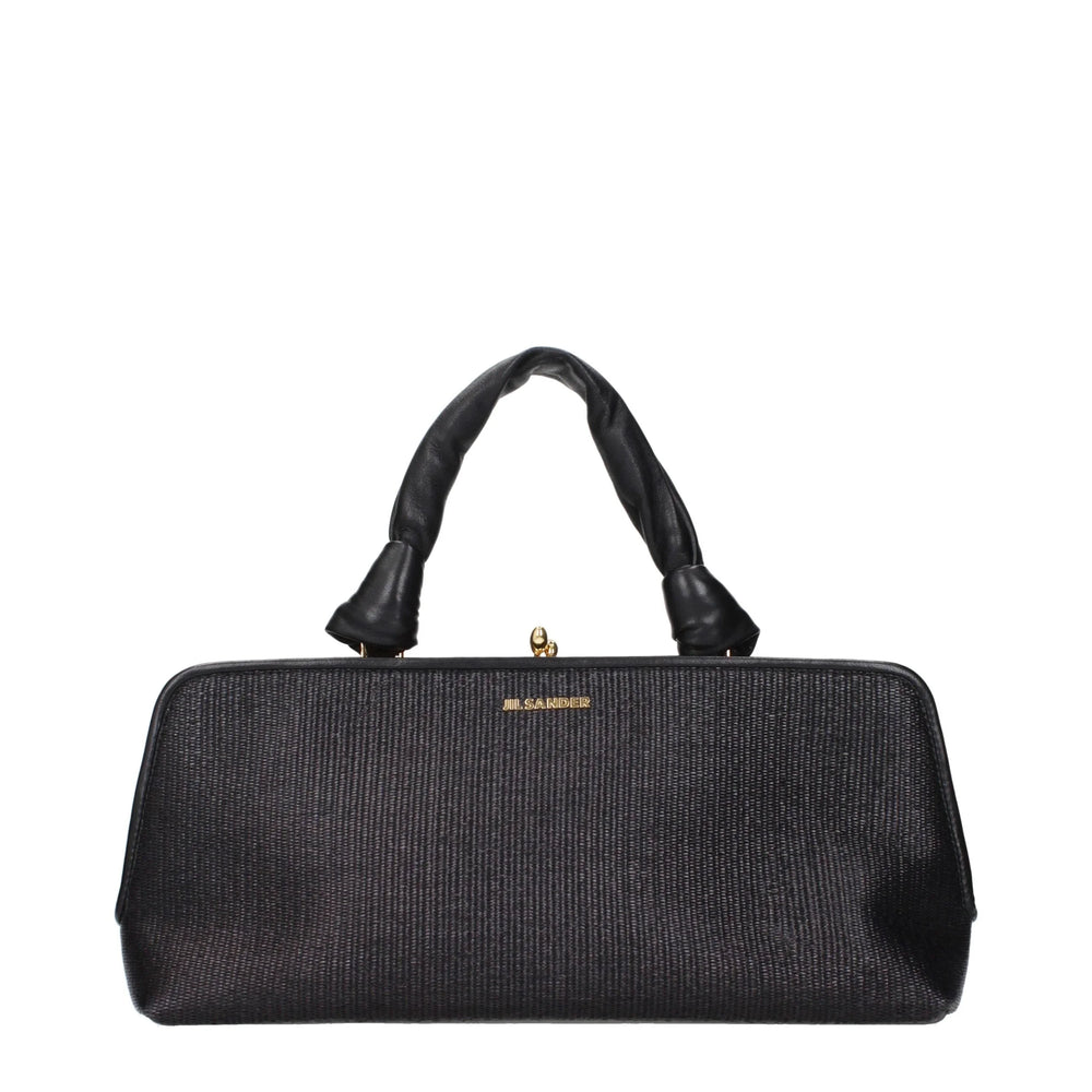 Bolso de rafia negra de Jil Sander
