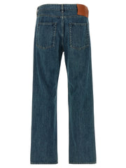 Jil Sander Blue Cotton Straight-Leg Jeans - W30