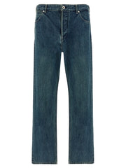 Jil Sander Blue Cotton Straight-Leg Jeans - W30
