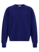 Jil Sander Blue Wool Cardigan