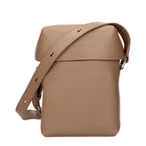 Jil Sander Brown Leather Crossbody Bag