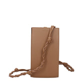 Jil Sander Brown Leather Crossbody Bag