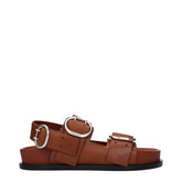 Jil Sander Brown Leather Strap-On Sandals - EU39/US6