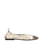 Jil Sander Gold Leather Ballet Flats