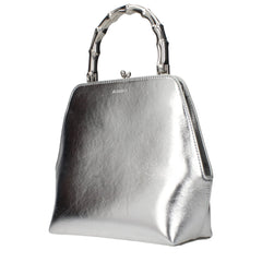 Jil Sander Gray Leather Handbag