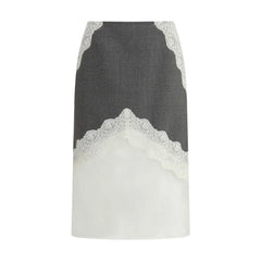 Jil Sander Gray Polyester Midi Skirt - IT36 | XS