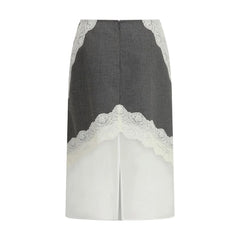 Jil Sander Gray Polyester Midi Skirt - IT36 | XS