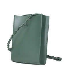 Τσάντα crossbody δερμάτινη πράσινη Jil Sander