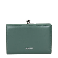 Jil Sander Green Leather Wallet