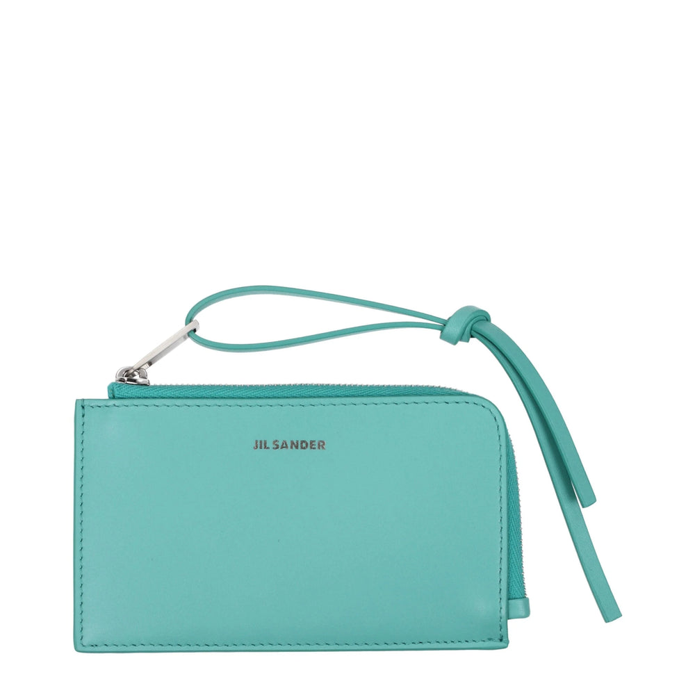 Jil Sander Green Leather Wallets