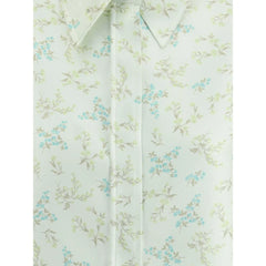 Jil Sander Green Silk Pattern Shirt - 34 | XXS - Shirts