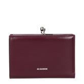 Jil Sander punase nahast rahakott