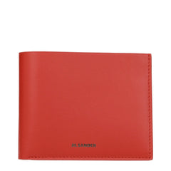 Jil Sander Red Leather Wallets