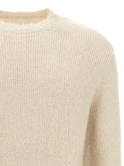 Jil Sander White Alpaca Leather Cardigan - IT52 | XL