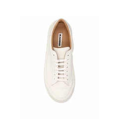 Jil Sander White Calfskin Platform Sneakers - EU45/US12