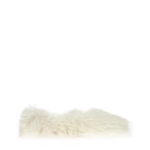 Jil Sander White Fur Slippers