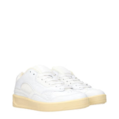 Jil Sander White Leather Low Top Sneakers