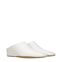 Jil Sander Valkoiset Nahkasandaalit