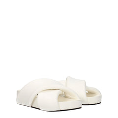 Jil Sander Fehér Bőrpapucsok Szandálok - EU36/US6