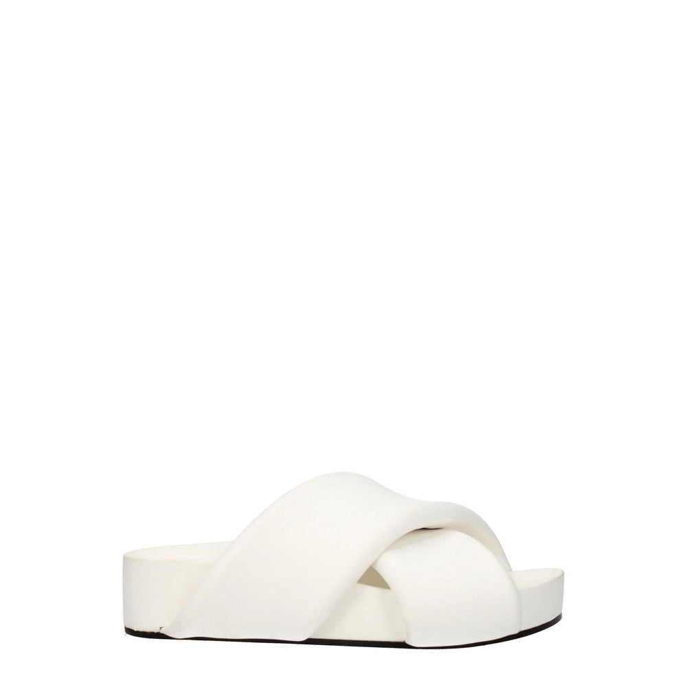Jil Sander White Leather Slippers Sandals - EU36/US6 - Sandals