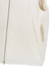Jil Sander White Polyester Sleeveless Jacket