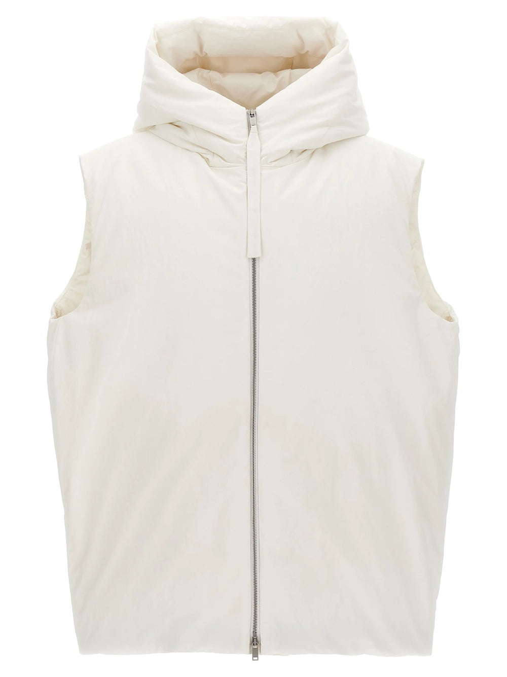 Jil Sander White Polyester Sleeveless Jacket