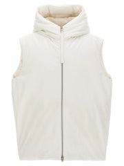 Jil Sander White Polyester Sleeveless Jacket