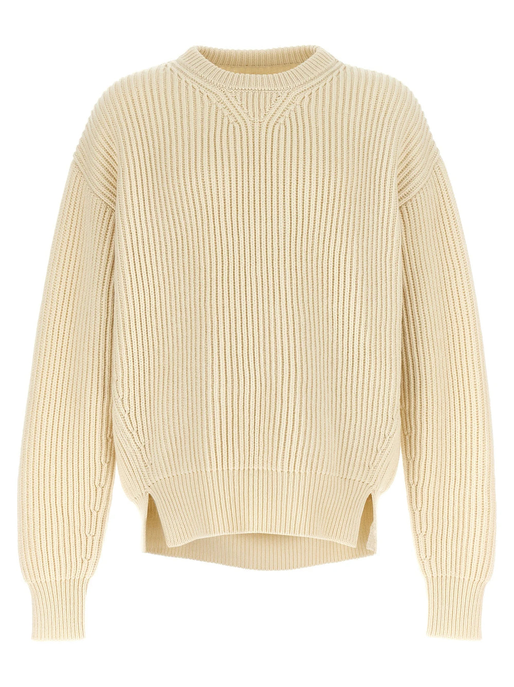Jil Sander White Wool Cardigan