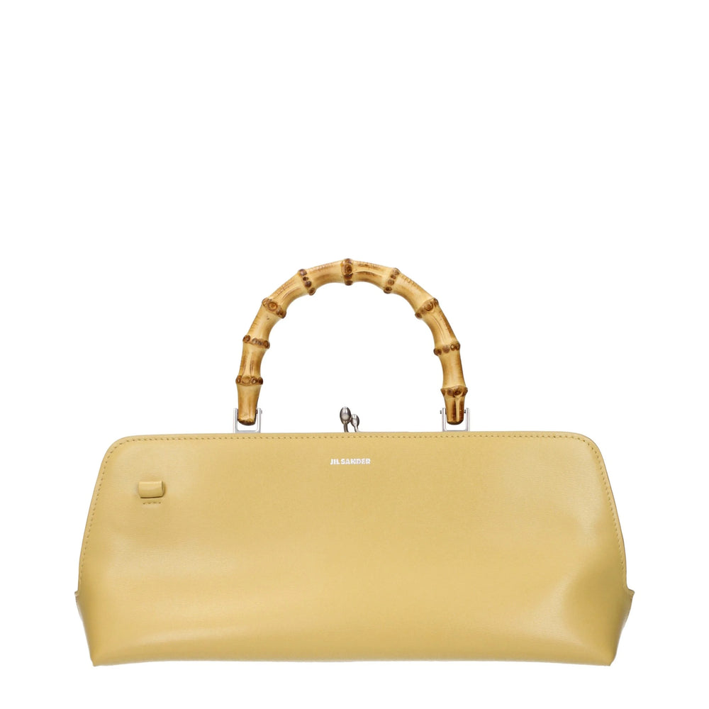 Jil Sander gul skinnveske