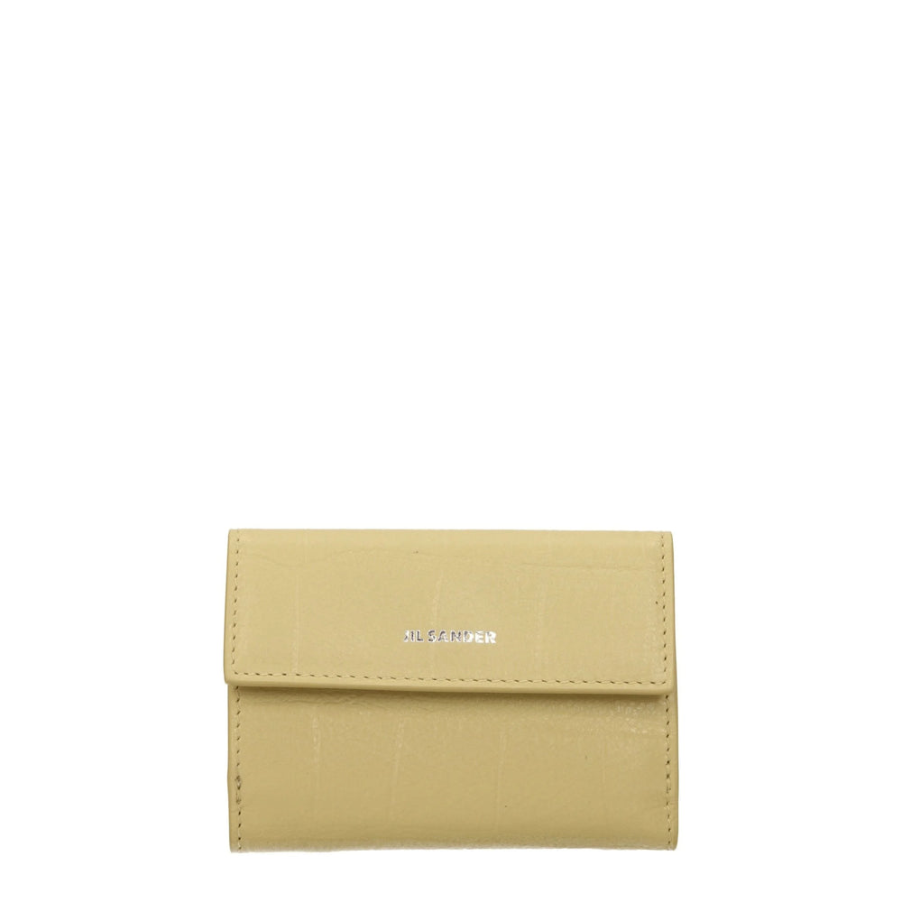 Jil Sander Yellow Leather Wallets - Wallets