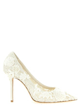 Jimmy Choo Beige Tencel High Heel Pumps