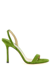 Jimmy Choo Kaksivärinen Nahkainen Korkokengäsandaali